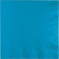Club Pack of 500 Tropical Turquoise Blue 3-Ply Paper Party Lunch Napkins 6.5"