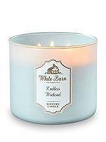 Bath and Body Works White Barn 3 Wick Scented Candle Endless Weekend 14.5 Ounce with Essential Oils