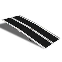 HOMMOO 6FT Four-section Non-Skid Folding Lightweight Aluminum Alloy Wheelchair Scooter Mobility Ramps Handicap Ramps for Wheelchairs