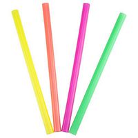 8.5 Inch Jumbo Smoothie Straws - Plastic Bright Colored Mixed Straws - Unwrapped And Excellent for Boba Tea, Smoothies, Shakes & More! Frozen Dessert Supplies - Fast Shipping! 50 Count