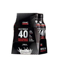 GNC AMP Wheybolic 40 - Vanilla, 4 Bottles, Meal Replacement Shake