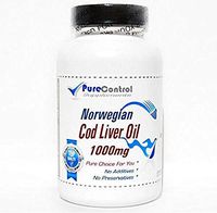 Norwegian Cod Liver Oil Concentrate 1000mg // 100 Capsules // Pure // by PureControl Supplements