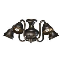Quorum 2530-8086 Accessory - 14" 45W 5 LED Ceiling Fan Light Kit, Oiled Bronze Finish