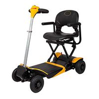 WISGING Portable Scooter - Automatic Foldable Lithium Powered Travel Compact Scooter 4-Wheel Heavy Duty Support 300 lbs Only Weight 48 lbs Auto Folded by Key