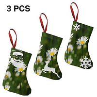 Christmas Tree and Fireplace Decoration White Daisies Vintage for Funny Xmas Party