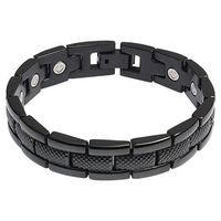 Divoti Rugged Link PVD Black 316L Magnetic Bracelet for Men-70