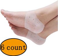 Lingssss 3 Pairs Plantar Fasciitis Silicone Gel Sleeve Breathable Protective Heel Air Support ，Reduce Pressure on Heel, Relief Heel Pain and Cracked Heel