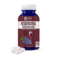 Resveratrol Capsules by Ahana Nutrition - Antioxidant Rich Resveratrol Supplements with Red Wine Extract to Help with Heart Support, Brain Support and Joint Health* (550mg - 90 Capsules