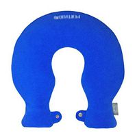 Hot Water Bottle,U Type PVC Rubber Bottle Neck Protection Warm with Cover Multifunction Reusable Portable Great for Pain Relief, Hot and Cold Therapy (Color : Blue)