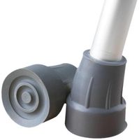 Medline Guardian Super Crutch Tip, Gray, 7/8 Inch, 1 Pair of Crutch Tips