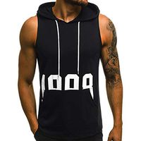 Sleeveless Hoodie Men 2019, Liraly Men's Fitness Muscle Bodybuilding Pocket Tops