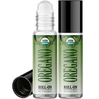 Organic Oregano Roll On Essential Oil Rollerball (2 Pack - USDA Certified Organic) Pre-diluted with Glass Roller Ball for Aromatherapy, Kids, Children, Adults Topical Skin Application - 10ml Bottle