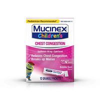Chest Congestion, Mucinex Children's Mini Melts, Chest Congestion, Bubble Gum, 24ct (2x12ct)