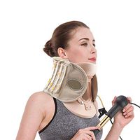 JM-D Inflatable Cervical Neck Traction Device - Adjustable Neck Brace Fixation Spine Care Correction Unit Provide Relief for Neck and Upper Back