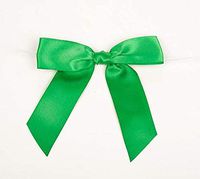 7/8" Emerald Pre-Tied Bow (100 Pieces) - CB-BOW7EM