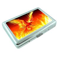 Phoenix Em1 Hip Silver Cigarette Case Id Holder Metal Wallet 4" X 2.75" RFID Protection