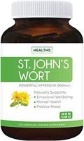 St. John's Wort - 120 Capsules (Non-GMO) Powerful 900mcg Hypericin - Saint Johns Wort Extract for Mood, Tincture & Mental Health - No Oil or Pills - 500mg Per Capsule Supplement