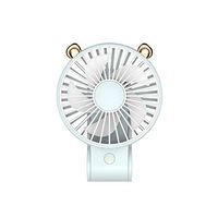 Meet&sunshine Mini Fan, Mini-USB Rechargeable Hand-held Electric Fan Folding Portable Desk Fan (Blue)