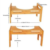 Lightcolor Squatty Potty SP-Bamboo-FLIP The Original Toilet Stool - Bamboo Flip, 7" & 9" Height, Two Sizes-in-One