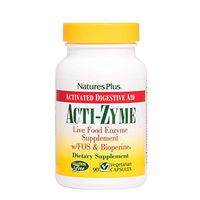 NaturesPlus ActiZyme - 90 Vegetarian Capsules - Gut Health Supplement, Contains Digestive Enzymes, Probiotics, Aminogen, Bioperine - Gluten-Free - 45 Servings