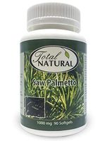 Saw Palmetto Supplement 1000mg 90s [1 Bottle] by Total Natural, Prostate Health, Prostate Support Supplement Formula Reduces Frequent Urination and Prevent Hair Loss