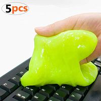 HAICHEN TEC Car Cleaning Putty Detailing Glue - Auto Interior Magic Cleaner Putty Slime Detailer Mud Dust Remover Gel for PC Tablet Laptop Keyboards Car Vents Cleaner Goop - Green (5 PCS)