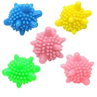 MSQL Colorful Solid Wash Balls Laundry Dryer Balls, Anti-Winding Balls Reduce Wrinkles Good for Laundry(Random Color),5pieces