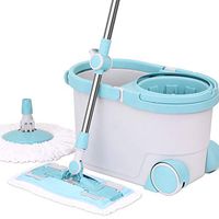 Mop and Bucket Cleaning Set, Hand Pressure Separable Adjustable Hangable Dual Drive,Wet And Dry Dual Purpose, Suitable for All Floors