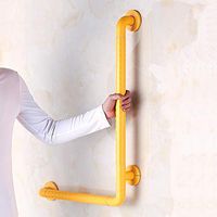 WZHONG Safety Shower Armrest, Bathroom Support Non-Slip Handle, Surface Nylon Granules, Complete Accessories (Color : Yellow, Size : 70x70cm)