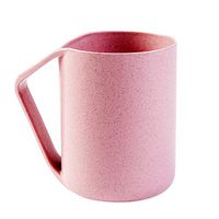 MSlongzc Cups Water Bottles Coffee Cups Vacuum-Insulated Stainless Steel Tumbler Handle for Wide Mouth Travel Bathroom Tooth Brushing Mug Wheat Straw Toothbrush Holder Gargle Cup Pink