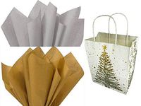 Mercury Glass Design Xmas Gift Paper Gloss Bag Choose Size & Pack Amount (1)