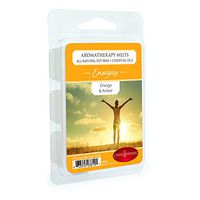 CANDLE WARMERS ETC. Aromatherapy Scented Wax Melts, Energize | 100% Soy Wax Scented with Orange & Amber Essential Oils