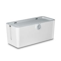 Cable Management Box by Baskiss, 10.6x5 x5.1 inches with Baby Safety Lock, Cord Organizer Cable Storage Holder for Desk TV Computer USB Hub System to Cover and Hide & Power Strips & Cords