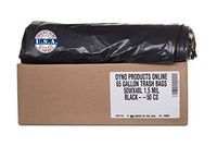Dyno Products Online-65 Gallon Black 1.5 Mil, (50/case) Heavy Duty, Trash Bag