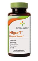 Life Seasons - Migra-T - Migraine Supplement - Natural Migraine Pain Relief - Reduce Light, Sound, and Odor Sensitivity - Contains Feverfew, Butterbur, and CoQ10 - (60 Capsules)