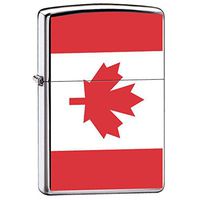 Zippo "Canada Flag" High Polish Chrome Lighter, 7970