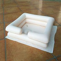 ZQXFP LYX@ Inflatable wash Basin, Bed Care Bed Shampoo PVC Home Care Pregnant Woman Medical Shampoo Bed Patient Bed Nursing Bed White 60x56x20cm Inflatable (Color : White, Size : 605620)
