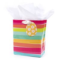 Hallmark 9" Medium Easter Gift Bag with Tissue Paper (Easter Stripes)