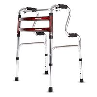 Folding Rollators adjustable walking aid equipped wheel Suitable for the elderly and people with limited mobility load 200KG red (Color : Normal)