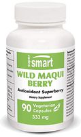Supersmart - Wild Maqui Berry 333 mg - Aristotelia Chilensis Extract Powerful Antioxidant, Supports Immuns System | Non-GMO - 90 Vegetarian Capsules