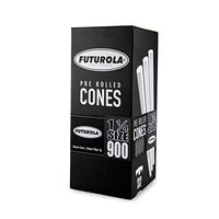 Futurola - Unrefined 84mm Super Thin Pre Rolled Cones - Classic White (900, 1 1/4) - 26mm Filter Tip