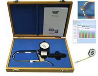 Harpenden Skinfold Caliper Pro Kit with BodyTracker Software, Lufkin W606PM Anthropometric Tape Measure, Wood Case, and Instruction Manual with Charts to Measure Body Fat Percentage - 0.2 mm Accuracy