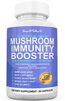 Immune Support Immunity System Booster Supplement with Lions Mane Mushroom, Cordyceps & Reishi Mushrooms Immunity Booster - Better Than Elderberry Supplements - Energy, Focus, Mushroom Immune Health