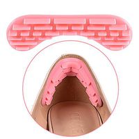 4D Heel Cushions Inserts for Loose Shoes, Women Heel Grips Liner, Improved Too Big Shoe Fit and Comfort (2 Pairs, Pink)