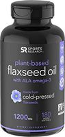 Vegan Flaxseed Oil with Plant-Based Omega's 3,6 & 9 ~ Vegan Certified & Non-GMO Project Verified (180 Veggie softgels)