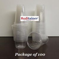 Reditainer - Clear Plastic Stackable Disposable Translucent Beverage Cups (16 Ounce, Package of 100)