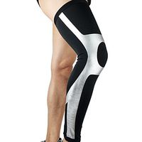 Colorido 1 Pc Unisex Elastic Anti-slip Sport Basketball Compression Leg Sleeve size M (Silver)
