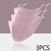 Super Silky Elasticity Face Masks Dust Mask Unisex Adult Breathable 3M Full Face Masks for Outdoor Indoor (3pcs (3PCS, GREY)