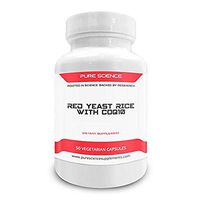 Pure Science Red Yeast Rice 600mg and CoQ10 100mg - Supports Cardiovascular and Immune Health - 50 Vegetarian Capsules
