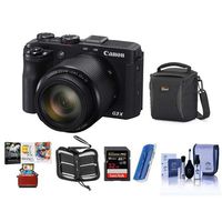 Canon PowerShot G3-X Compact Digital Camera - Bundle with Camera Case, Spare Battery, 16GB Class 10 SDHC Card, Cleaning Kit, Screen Protector, Mac Software Package